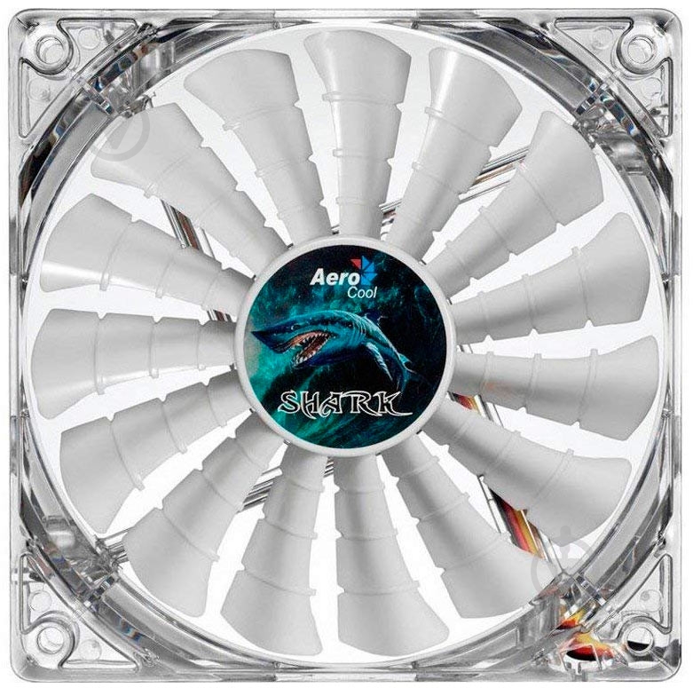 Вентилятор для корпуса AeroCool Shark Fan White Edition - фото 1 Вентилятор для корпуса AeroCool Shark Fan White Edition - фото 1