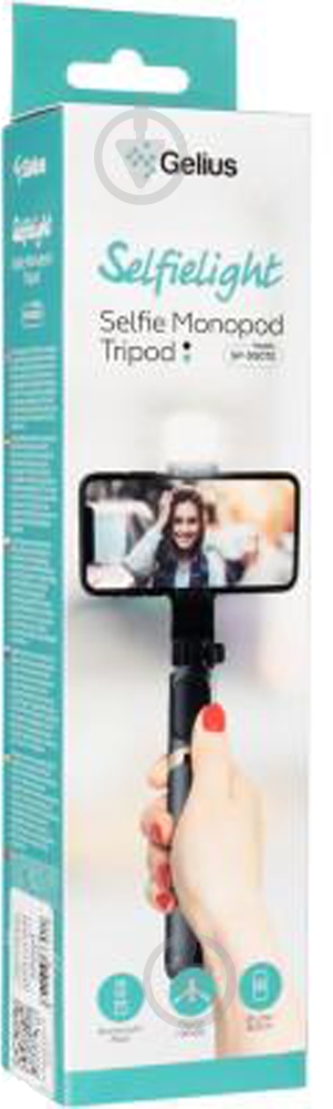 Селфи-монопод Gelius GP-SS012 black Pro Selfie Monopod Tripod Selfielight - фото 16
