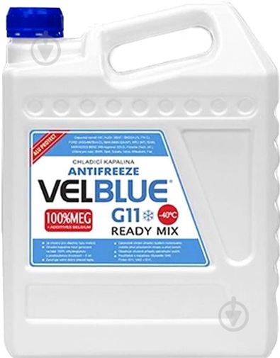 Антифриз Velvana Velblue G11 RM G11 готовый 4,9 кг синий (VELBLUE G11 RM 4,9KG) - фото 1