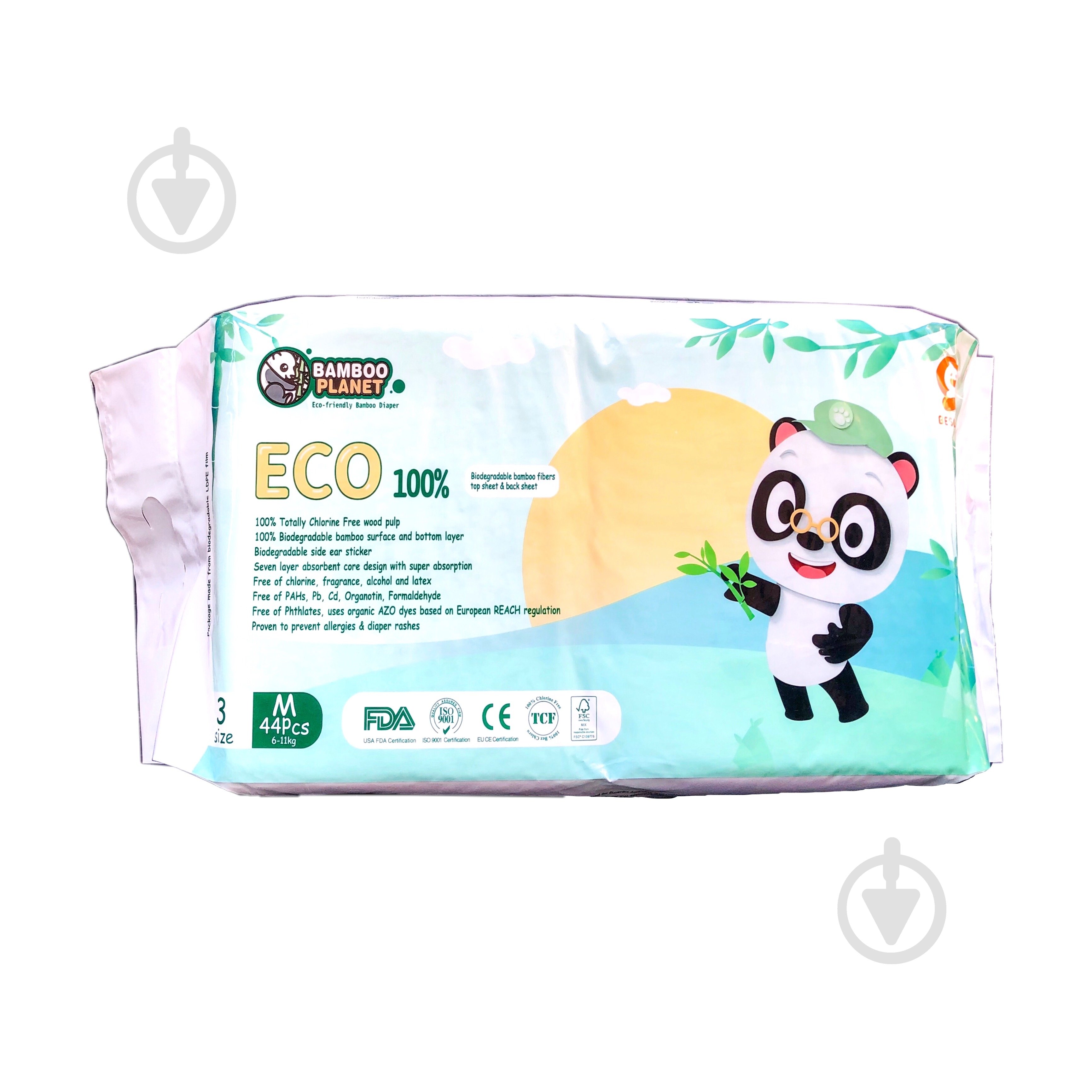 Подгузники Bamboo Planet Eco Midi M 6-11 кг 44 шт. - фото 1 Подгузники Bamboo Planet Eco Midi M 6-11 кг 44 шт. - фото 1