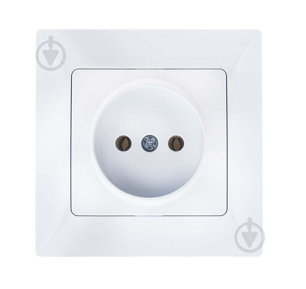 Розетка побутова без заземлення серія BEATA IP20 білий QM-902-46 - фото 1