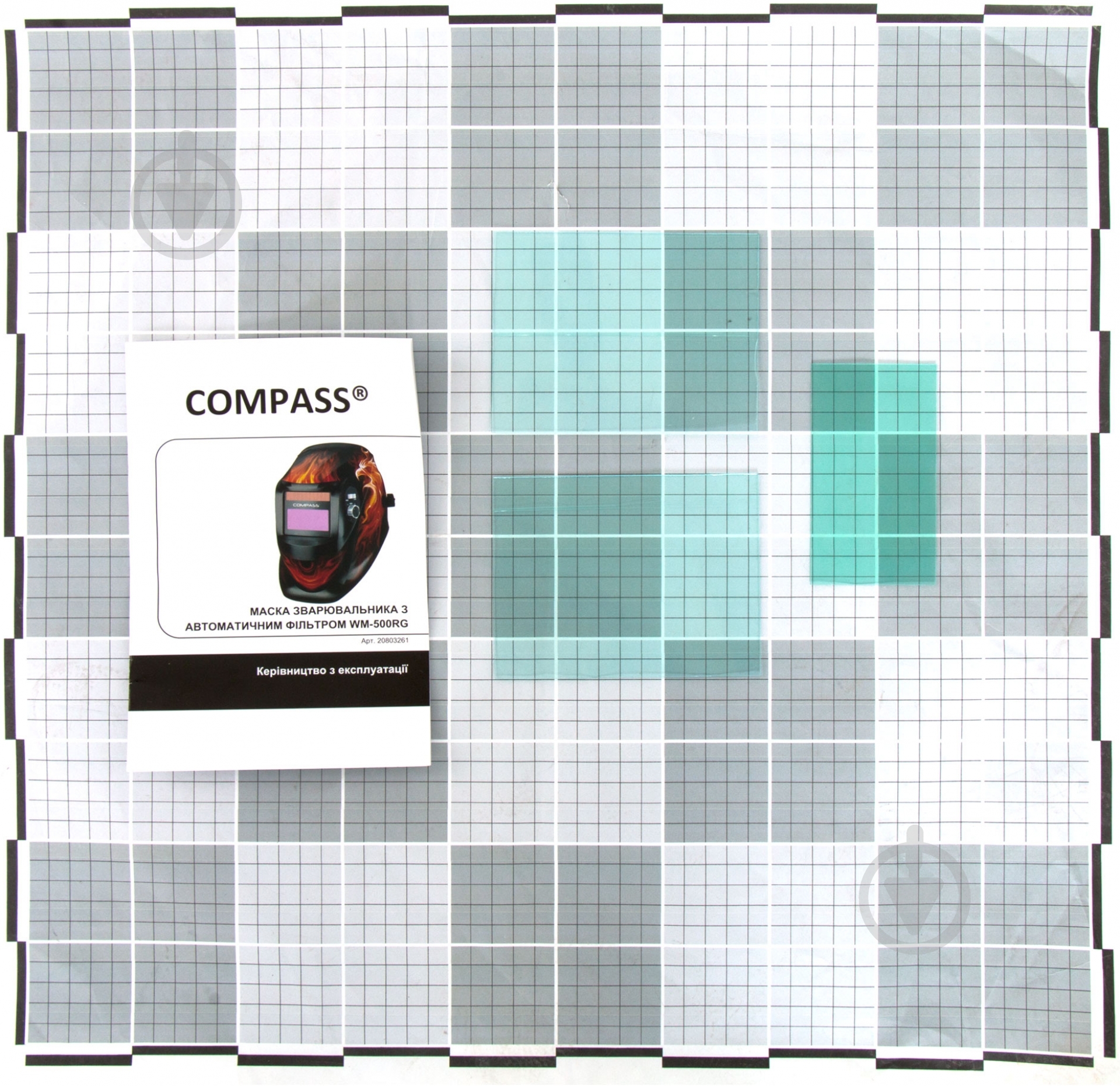 Маска зварювальника хамелеон COMPASS WM-500RG - фото 4 Маска зварювальника хамелеон COMPASS WM-500RG - фото 4