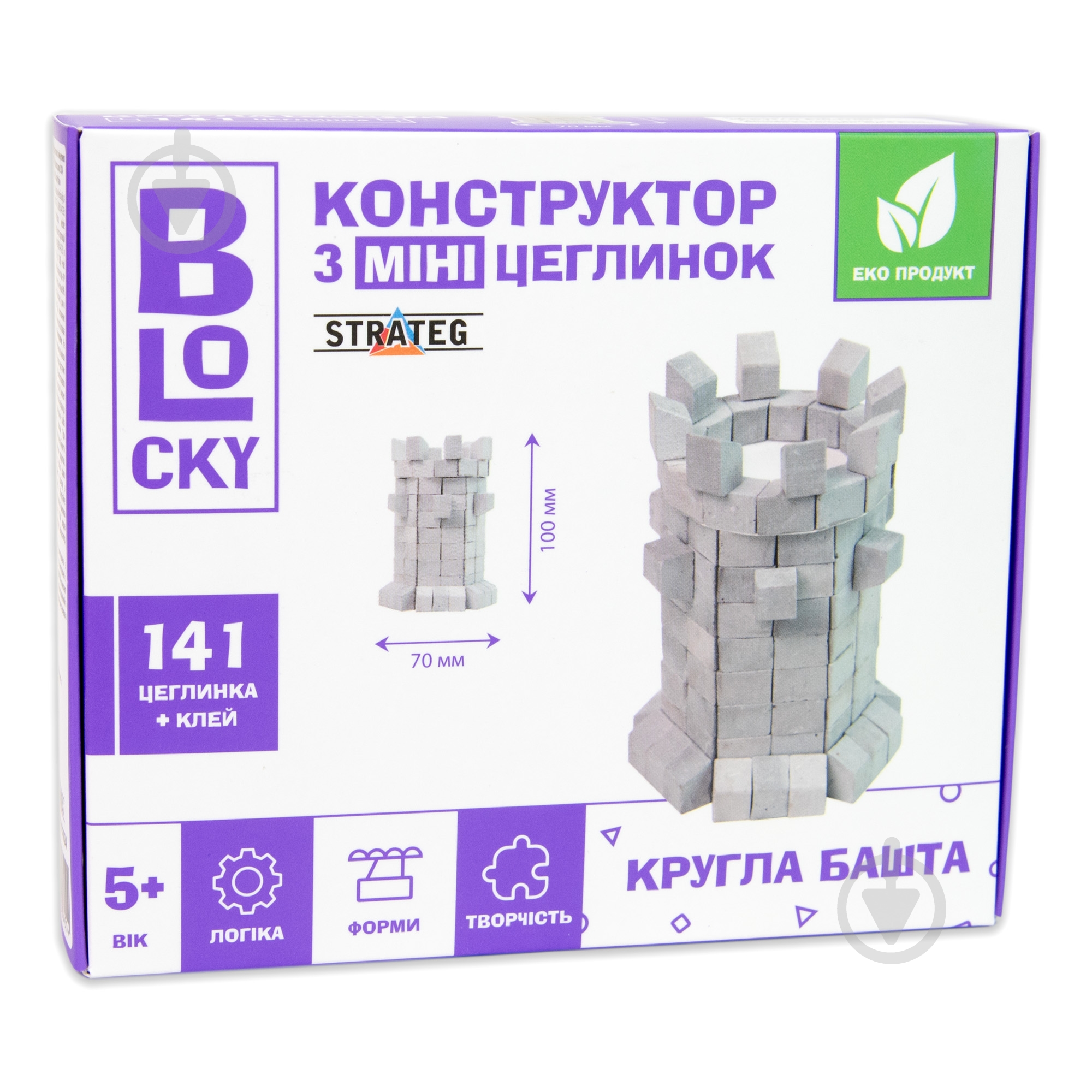 Конструктор строительный Strateg BLOCKY Круглая башня 31024 - фото 1