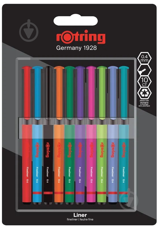 Набор ручек Rotring Drawing LINER 10шт 0,4 2166220 - фото 1 Набор ручек Rotring Drawing LINER 10шт 0,4 2166220 - фото 1