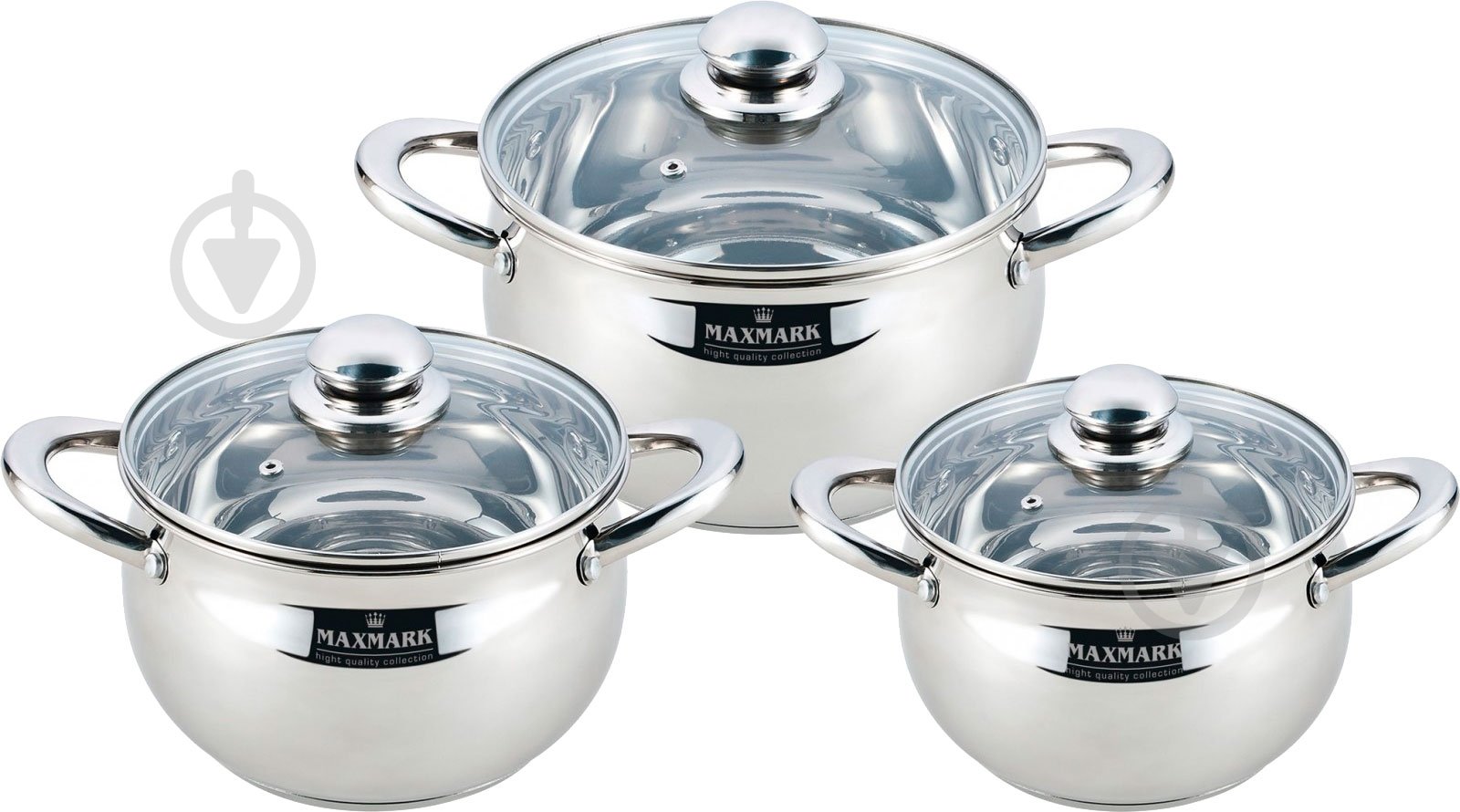 Набор кастрюль Maxmark 6 предметов MK-APP7506A - фото 1 Набор кастрюль Maxmark 6 предметов MK-APP7506A - фото 1