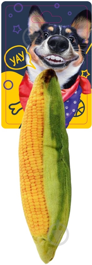Игрушка для собак DGT-PETS Кукуруза с пищалкой 16 см FG240419044N - фото 1 Игрушка для собак DGT-PETS Кукуруза с пищалкой 16 см FG240419044N - фото 1