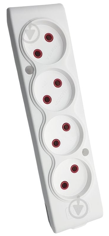 Колодка ТЕССО белая без заземления 4 гн. без выключателя 102 400 00 - фото 1 Колодка ТЕССО белая без заземления 4 гн. без выключателя 102 400 00 - фото 1