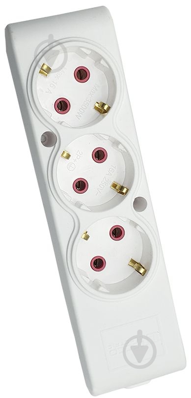 Колодка ТЕССО біла із заземленням 3 гн. без вимикача 102 301 00 - фото 1 Колодка ТЕССО біла із заземленням 3 гн. без вимикача 102 301 00 - фото 1