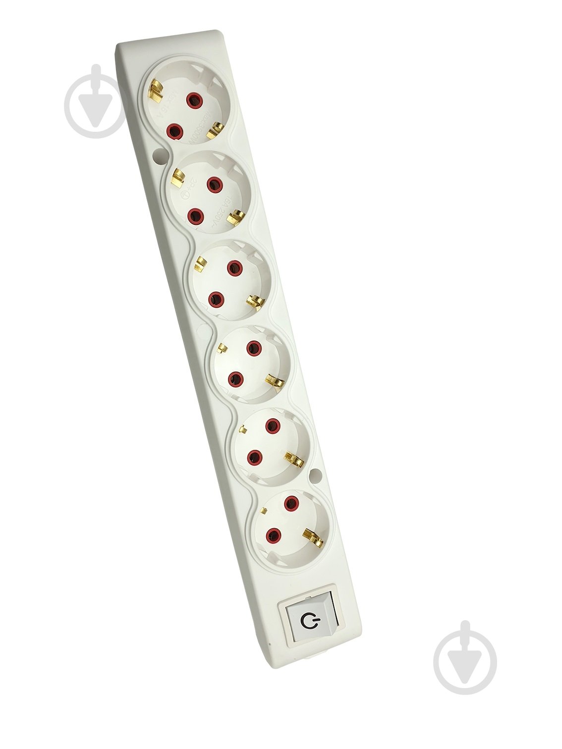 Колодка ТЕССО белая с заземлением 6 гн. с выключателем 102 602 00 - фото 1 Колодка ТЕССО белая с заземлением 6 гн. с выключателем 102 602 00 - фото 1