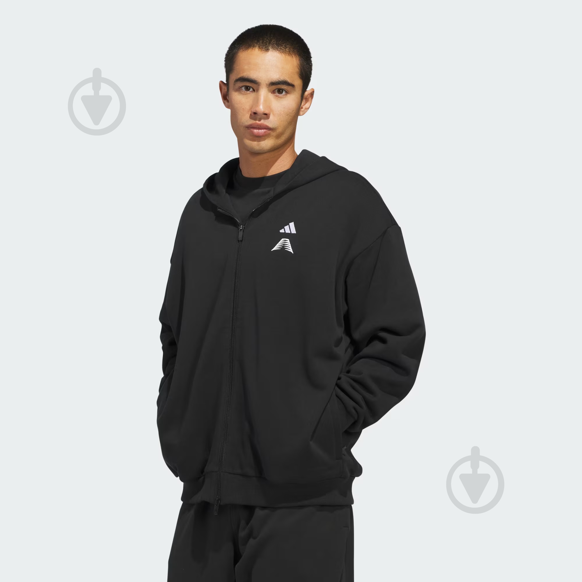ᐉ Джемпер Adidas ANTED FZ HOODY BLACK KF3243 р.2XL чорний • Краща