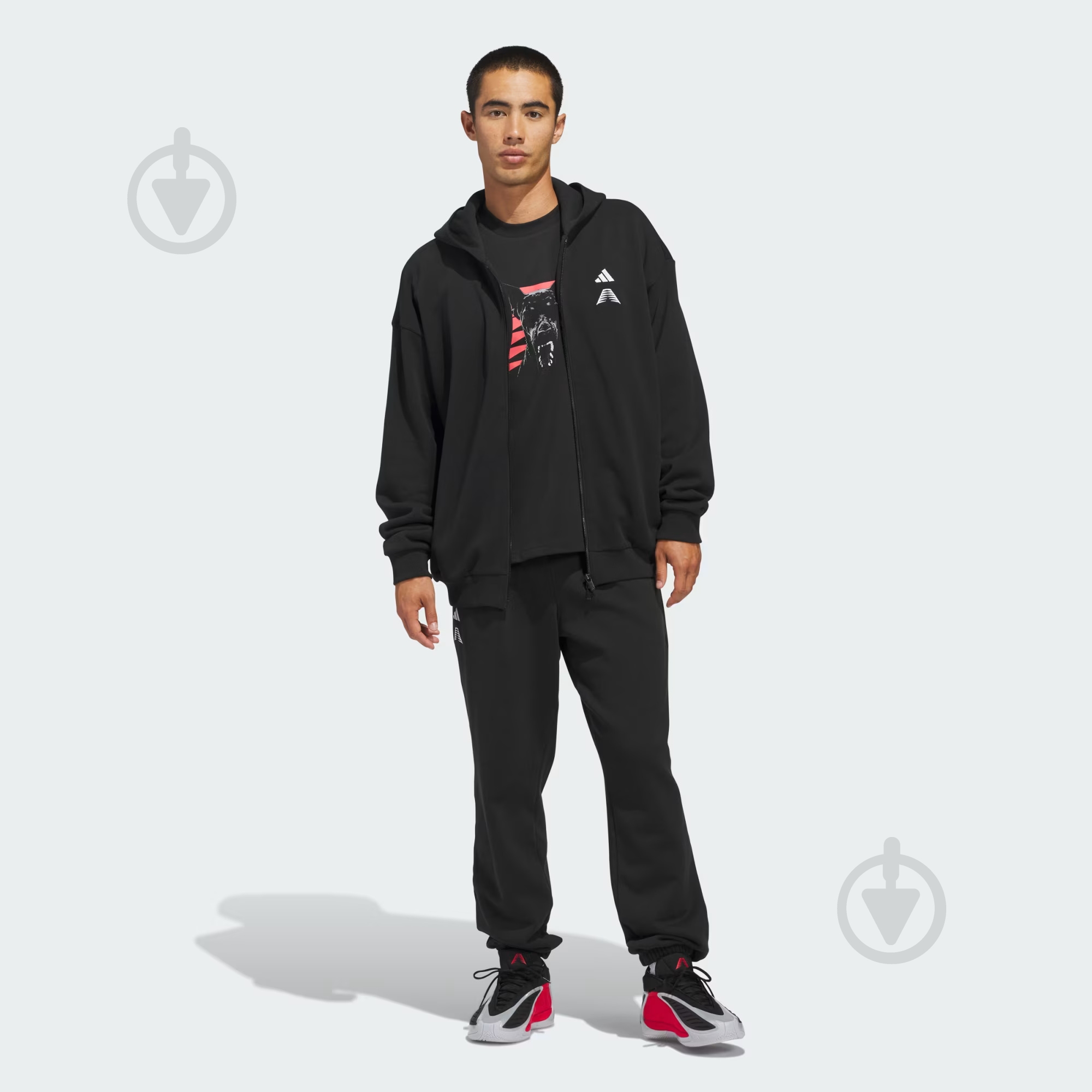 ᐉ Джемпер Adidas ANTED FZ HOODY BLACK KF3243 р.2XL чорний • Краща