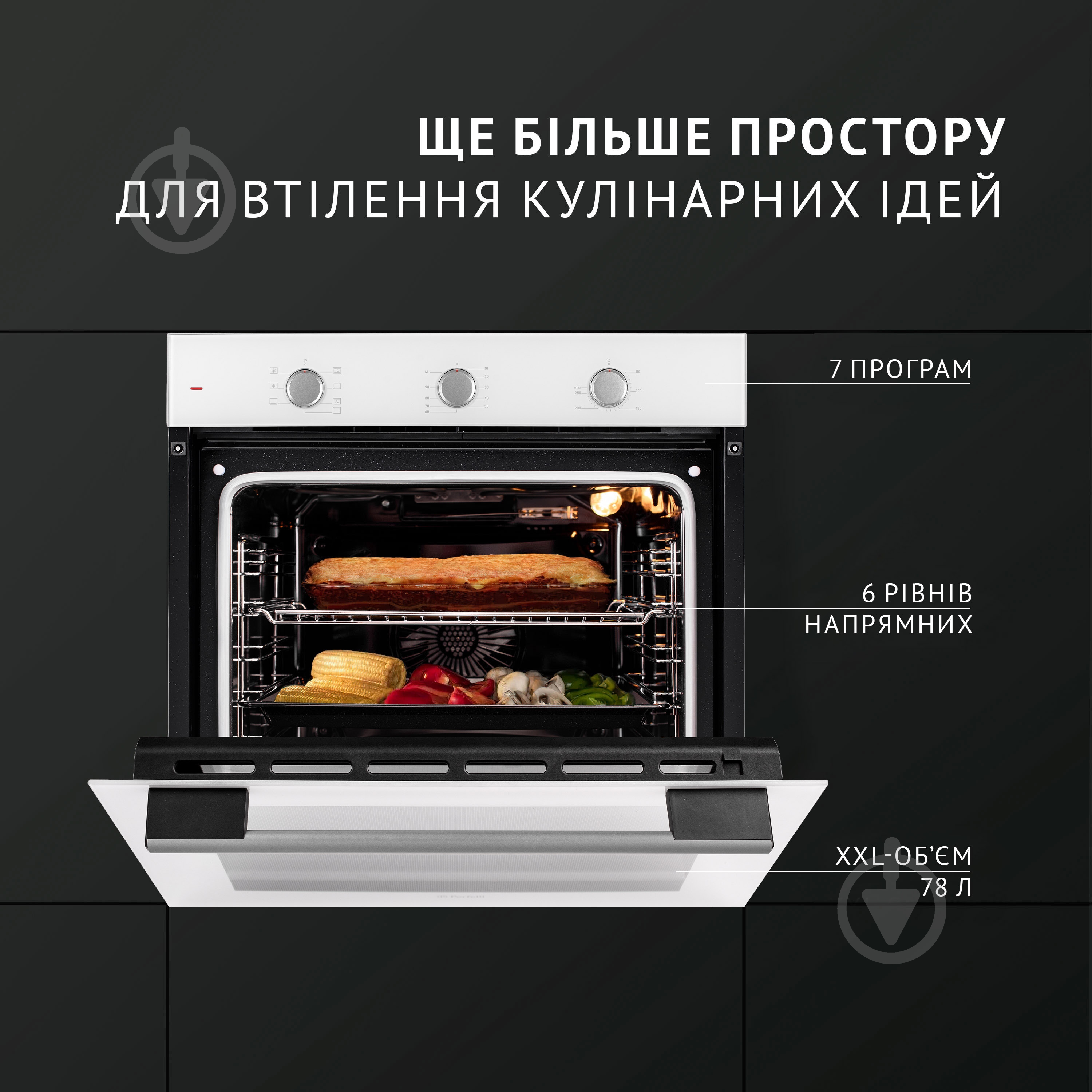 Духовой шкаф Perfelli PERLA 6M7 BIANCO электрический полновстраиваемый - фото 2