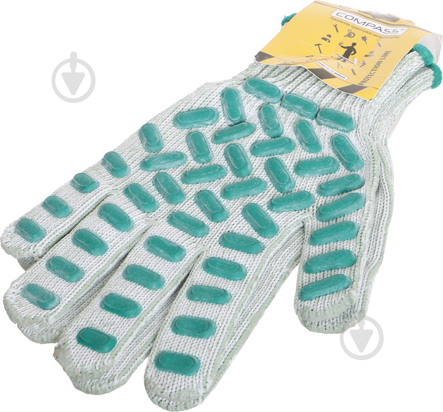 Рукавички Compass антивібраційні з покриттям ПВХ крапка XL (10) XG-8500 - фото 2