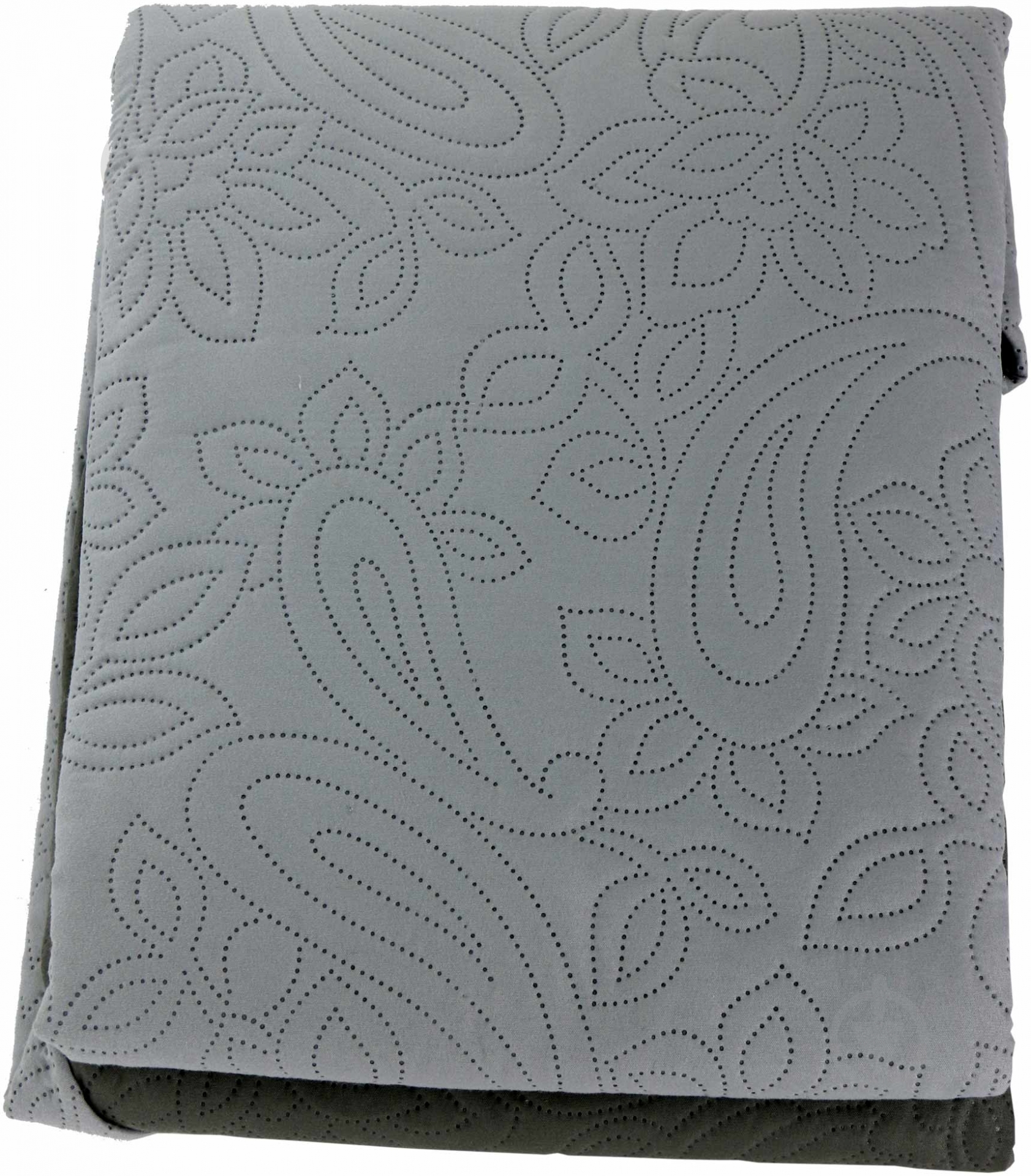 Покрывало двухстороннее 140x220 см Underprice светло-серый - фото 2