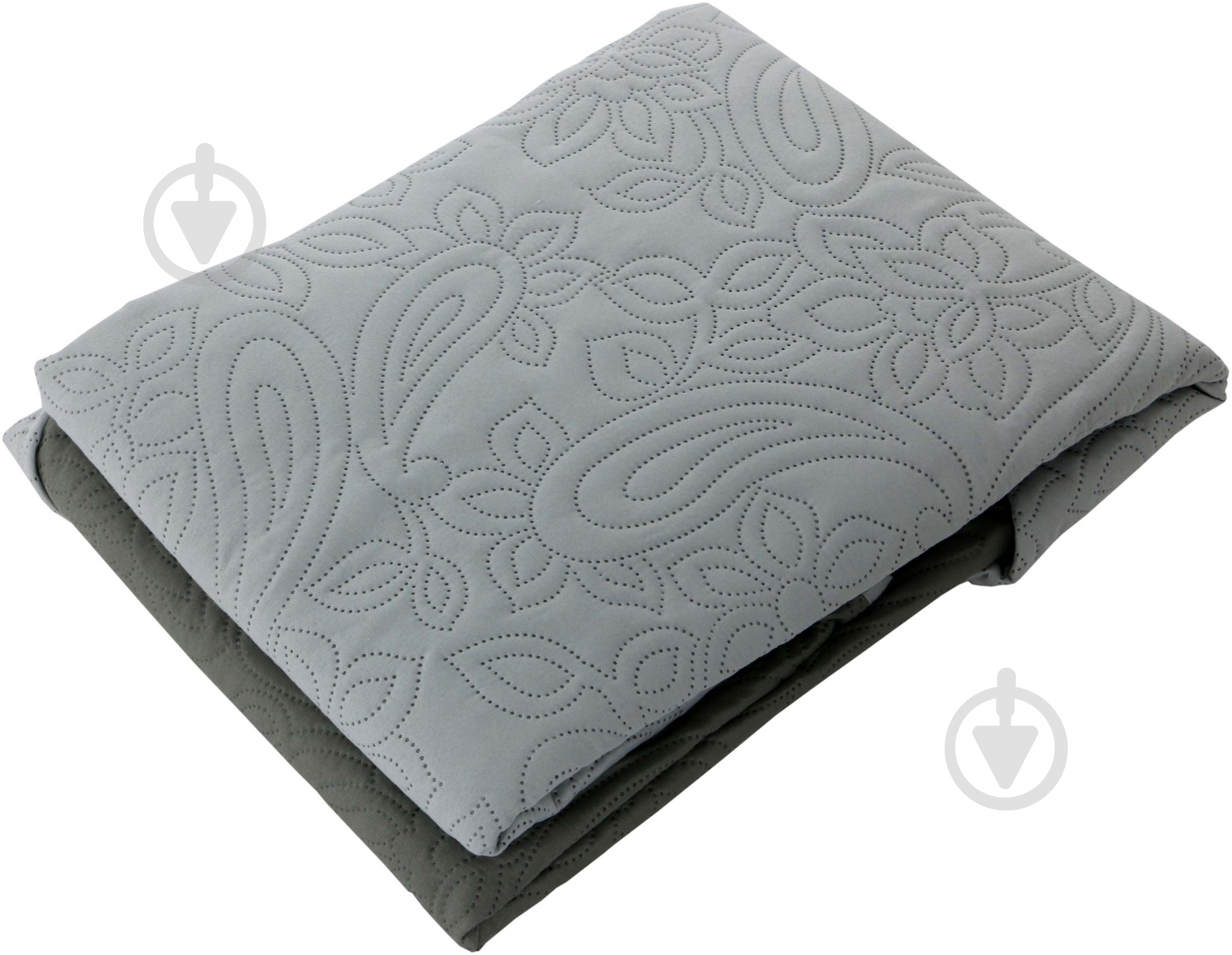 Покрывало двухстороннее 140x220 см Underprice светло-серый - фото 1