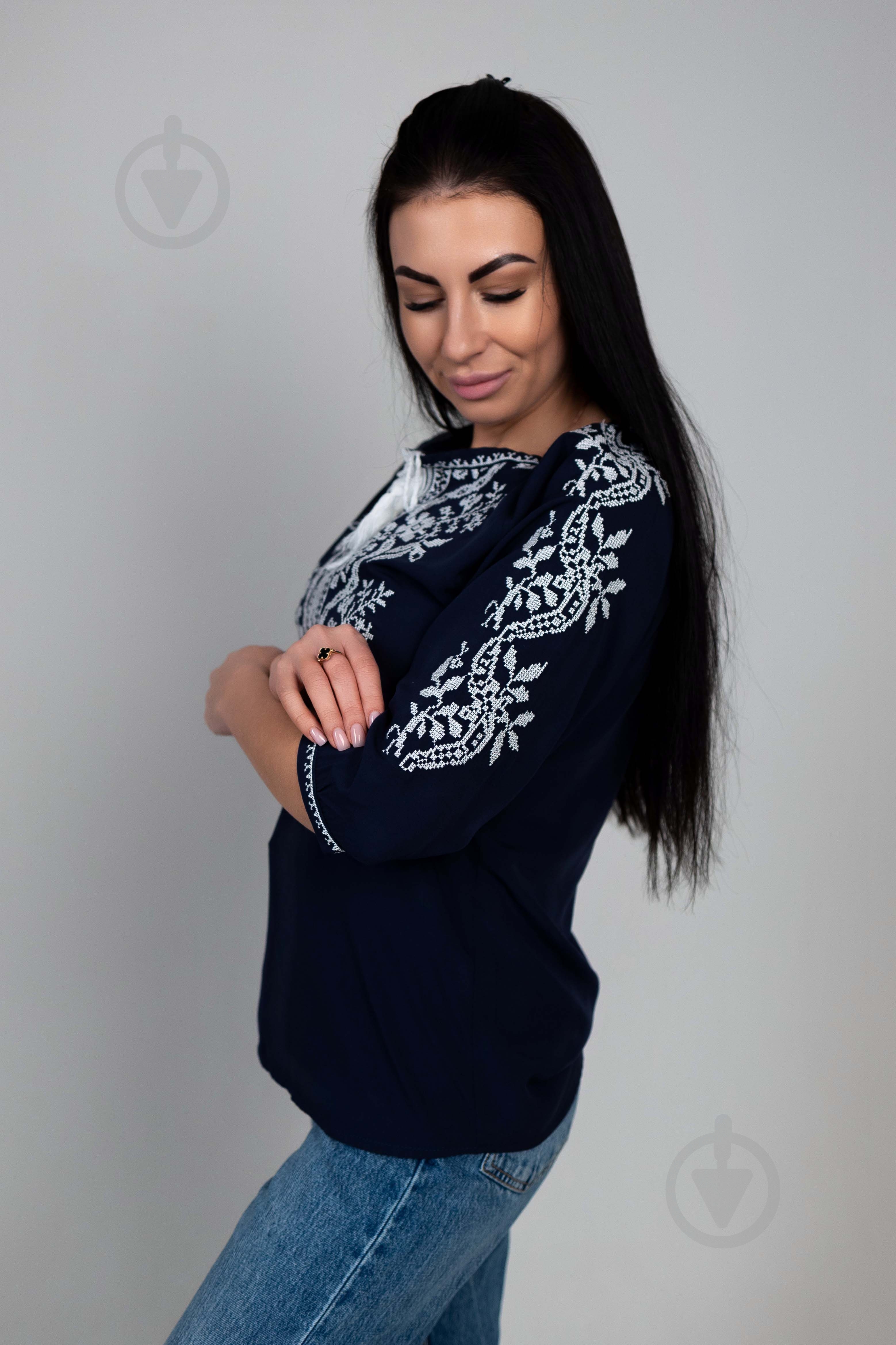 Вышиванка BeArt Волна темно-синий р. 44 1012 - фото 2