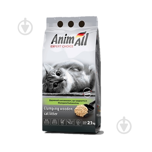Наполнитель для кошачьего туалета AnimAll 2,1 кг - фото 1 Наполнитель для кошачьего туалета AnimAll 2,1 кг - фото 1