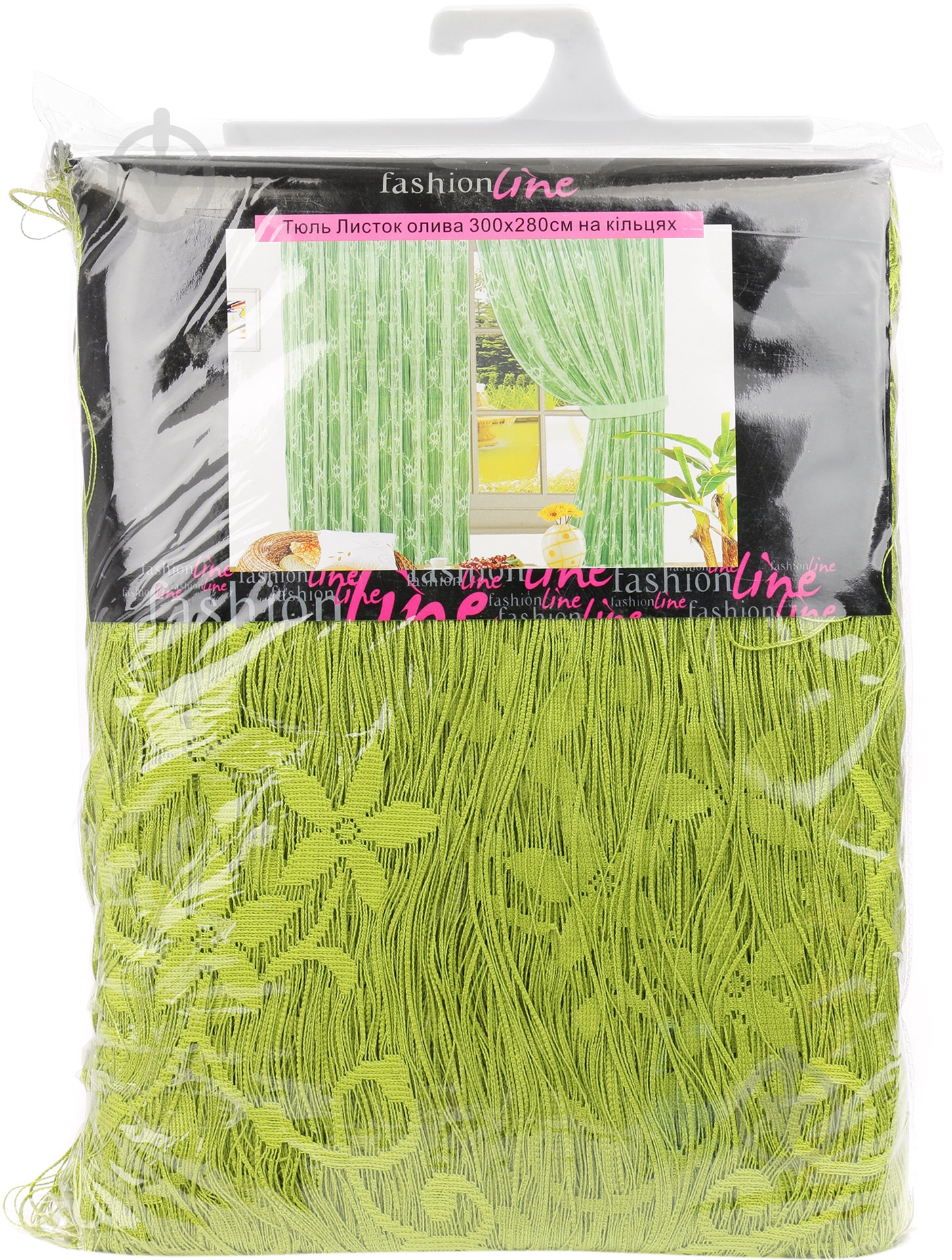 Тюль  Листок олива на кольцах 300x280 см - фото 5