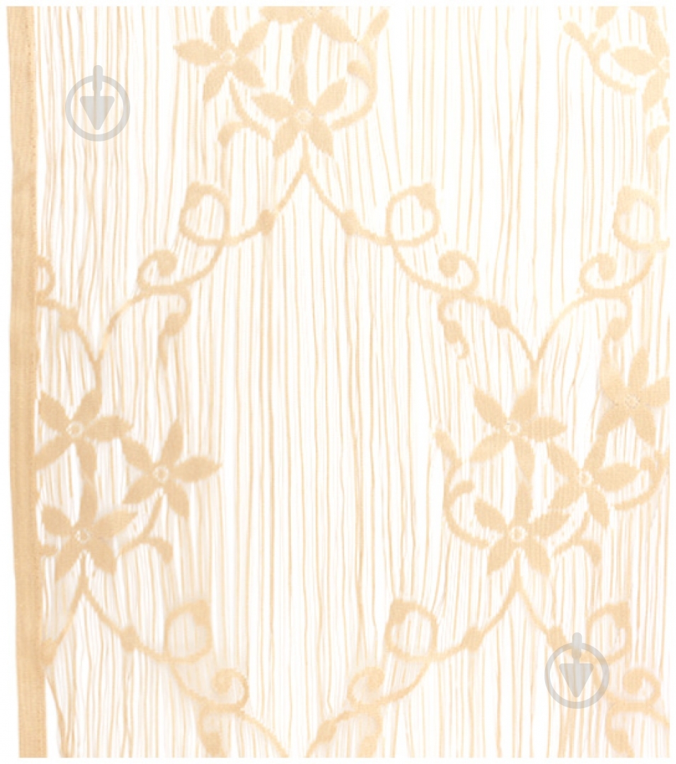 Тюль Листок бежевый на кольцах 300x280 см - фото 2 Тюль Листок бежевый на кольцах 300x280 см - фото 2