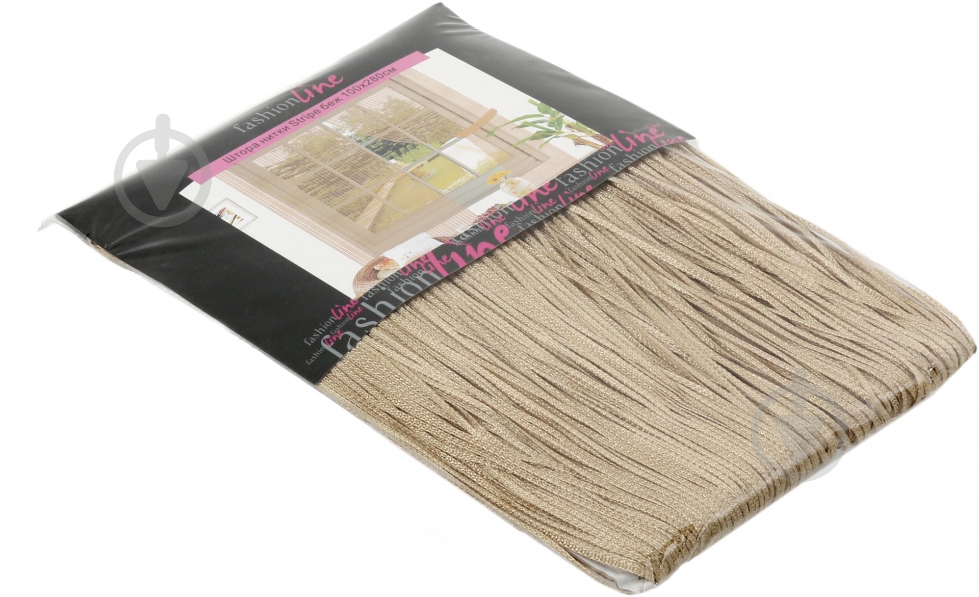 Штора Stripe бежевая 100x280 см - фото 3 Штора Stripe бежевая 100x280 см - фото 3