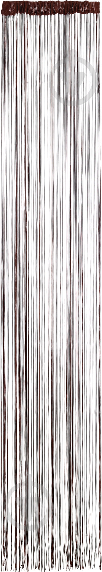 Штора  Нити Stripe шоколад 100x280 см - фото 2