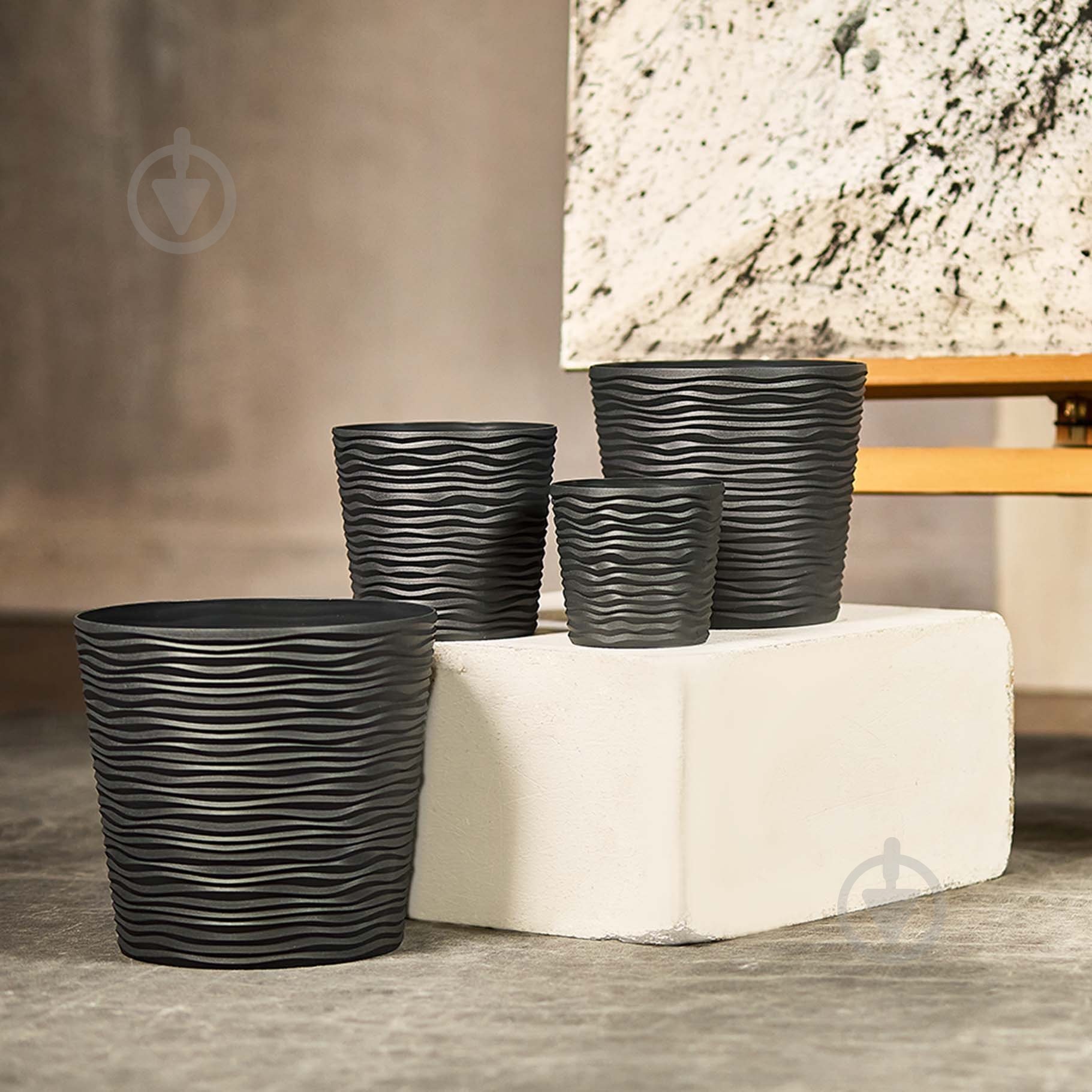 Вазон пластик Ф'южн круглий граніт 22 л Алеана (127074) - фото 2 Вазон пластик Ф'южн круглий граніт 22 л Алеана (127074) - фото 2