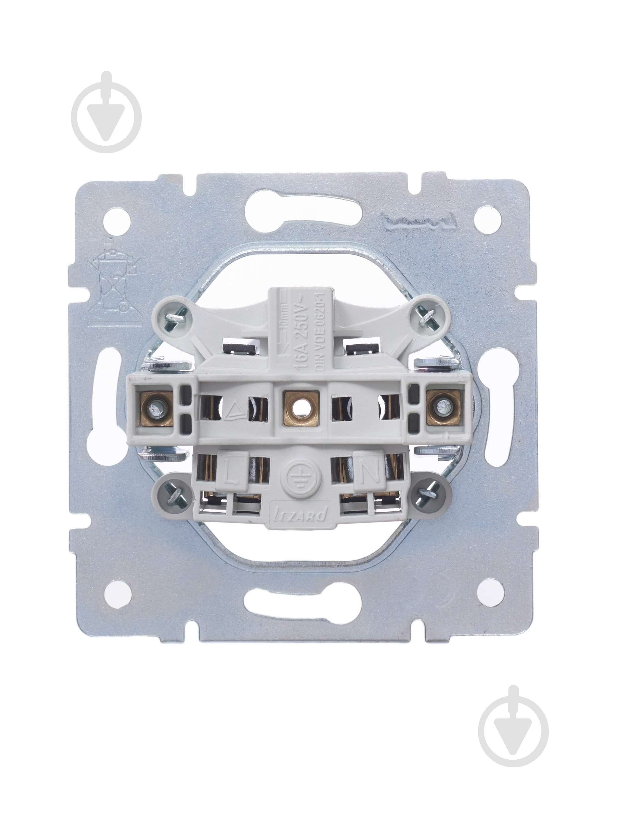 Розетка бытовая без заземления Lezard Vesna IP20 белый 742-0288-121B - фото 5