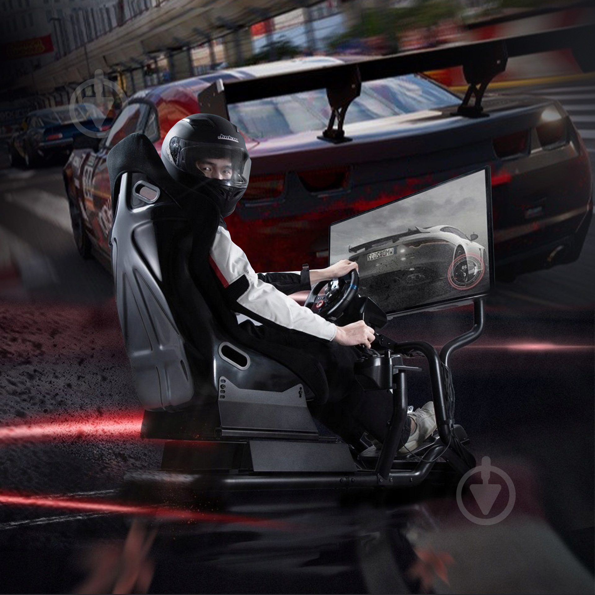 Кресло игровое GamePro кокпит RS167 черный - фото 16