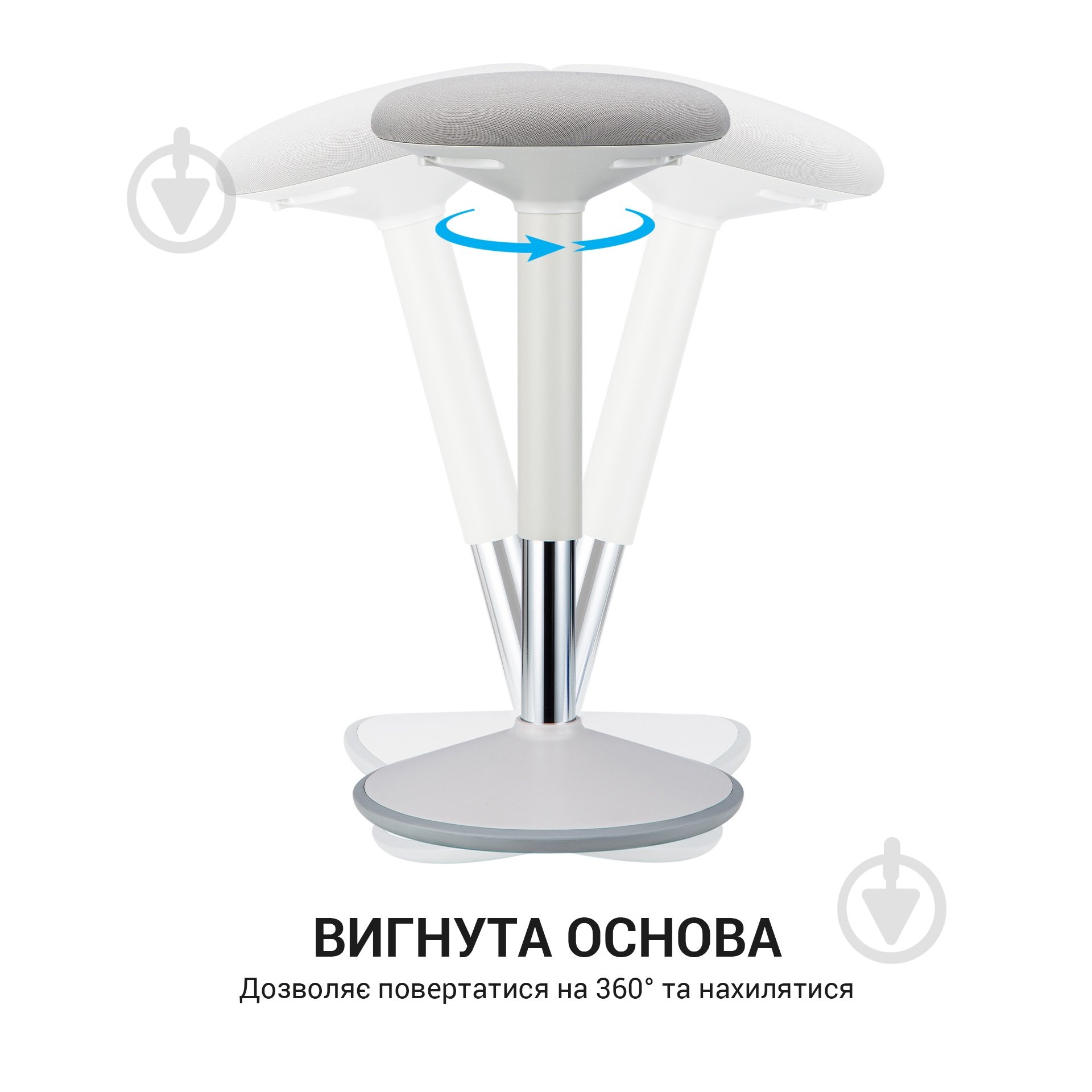 Стілець OfficePro із регулюванням висоти S448 сірий - фото 5