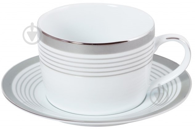 Чашка з блюдцем DPL Motif Platinum Light 360мл - фото 1