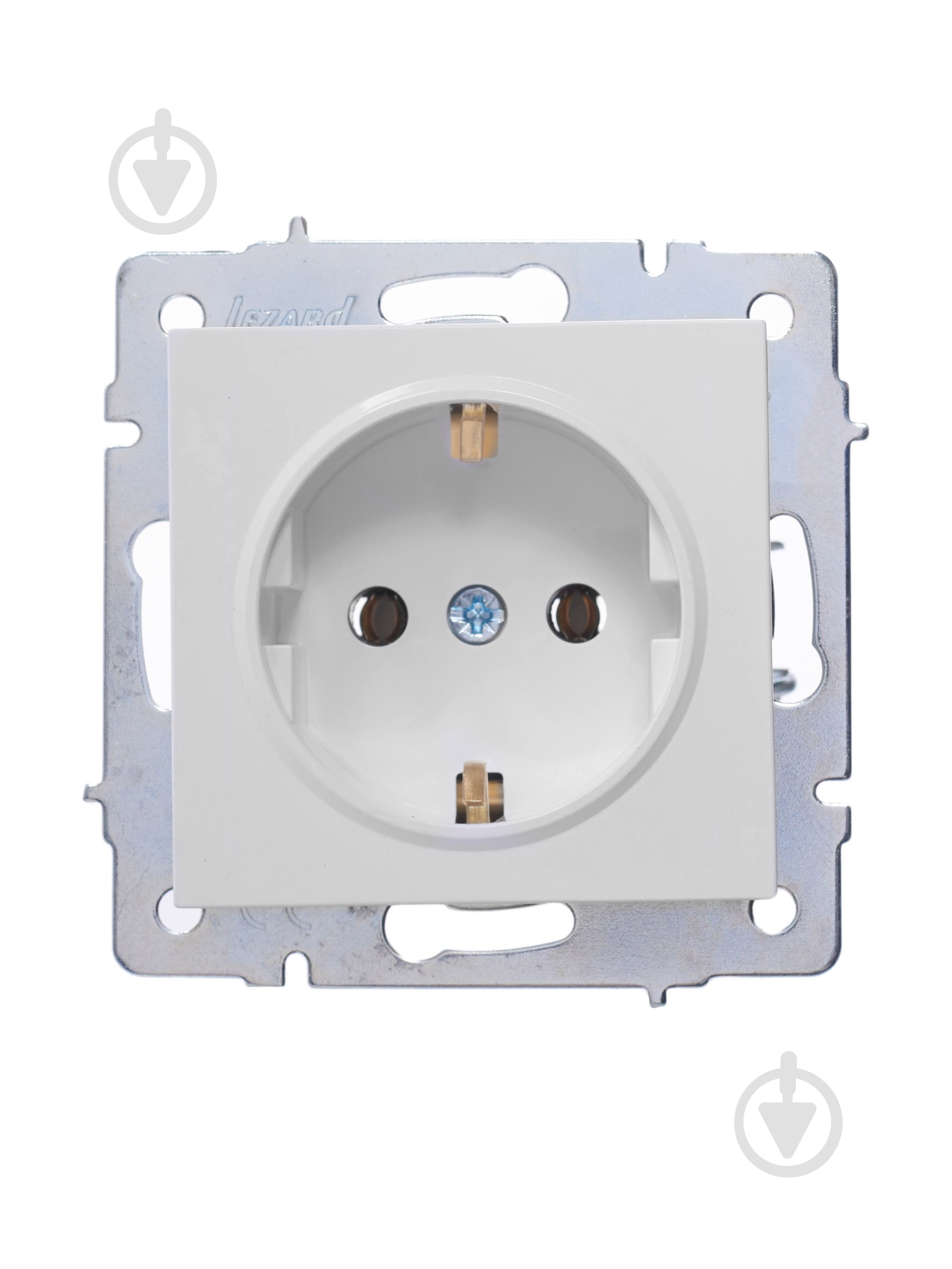 Розетка побутова із заземленням Lezard Vesna IP20 білий 742-0288-122B - фото 3