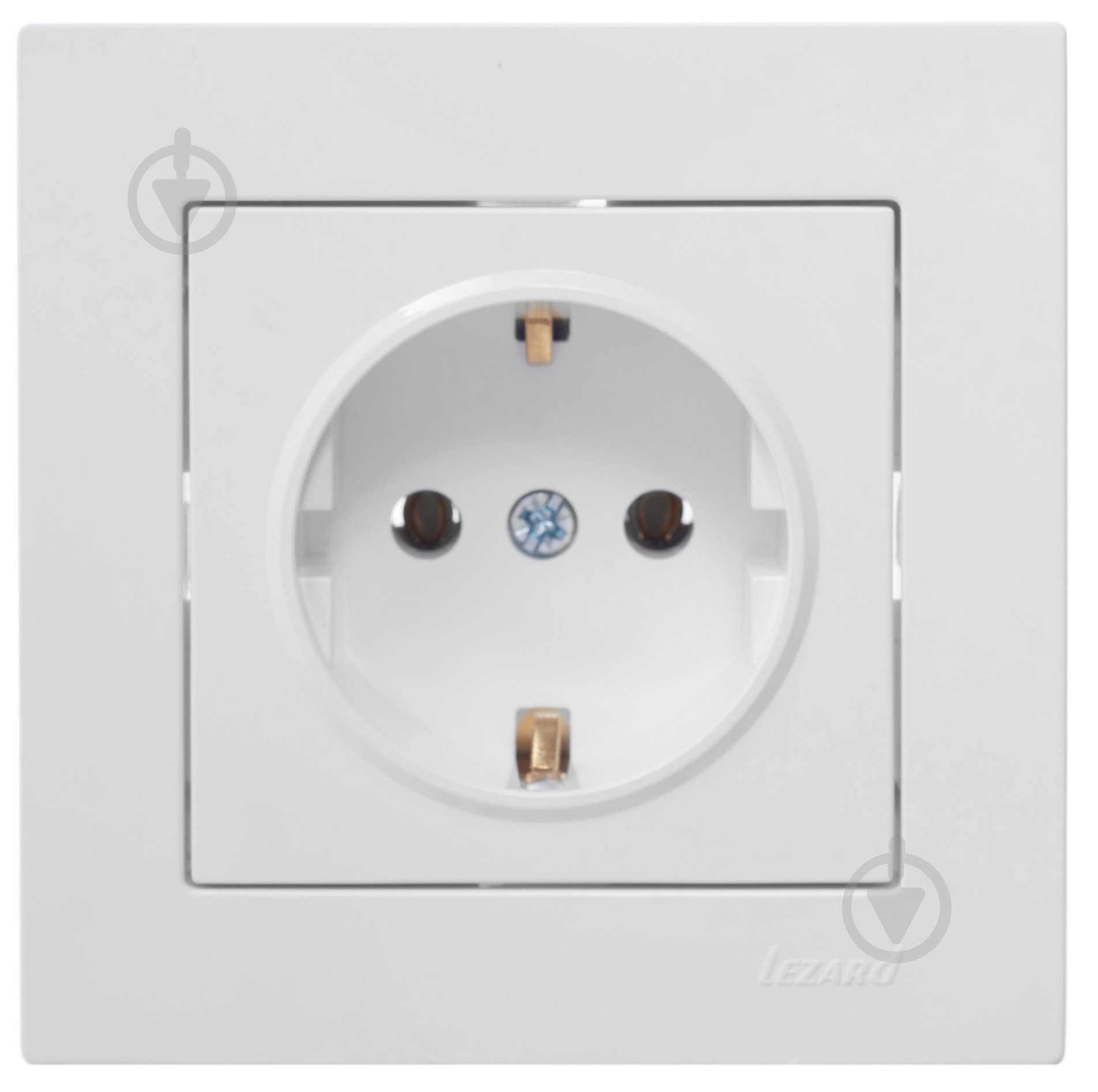 Розетка побутова із заземленням Lezard Vesna IP20 білий 742-0288-122B - фото 1