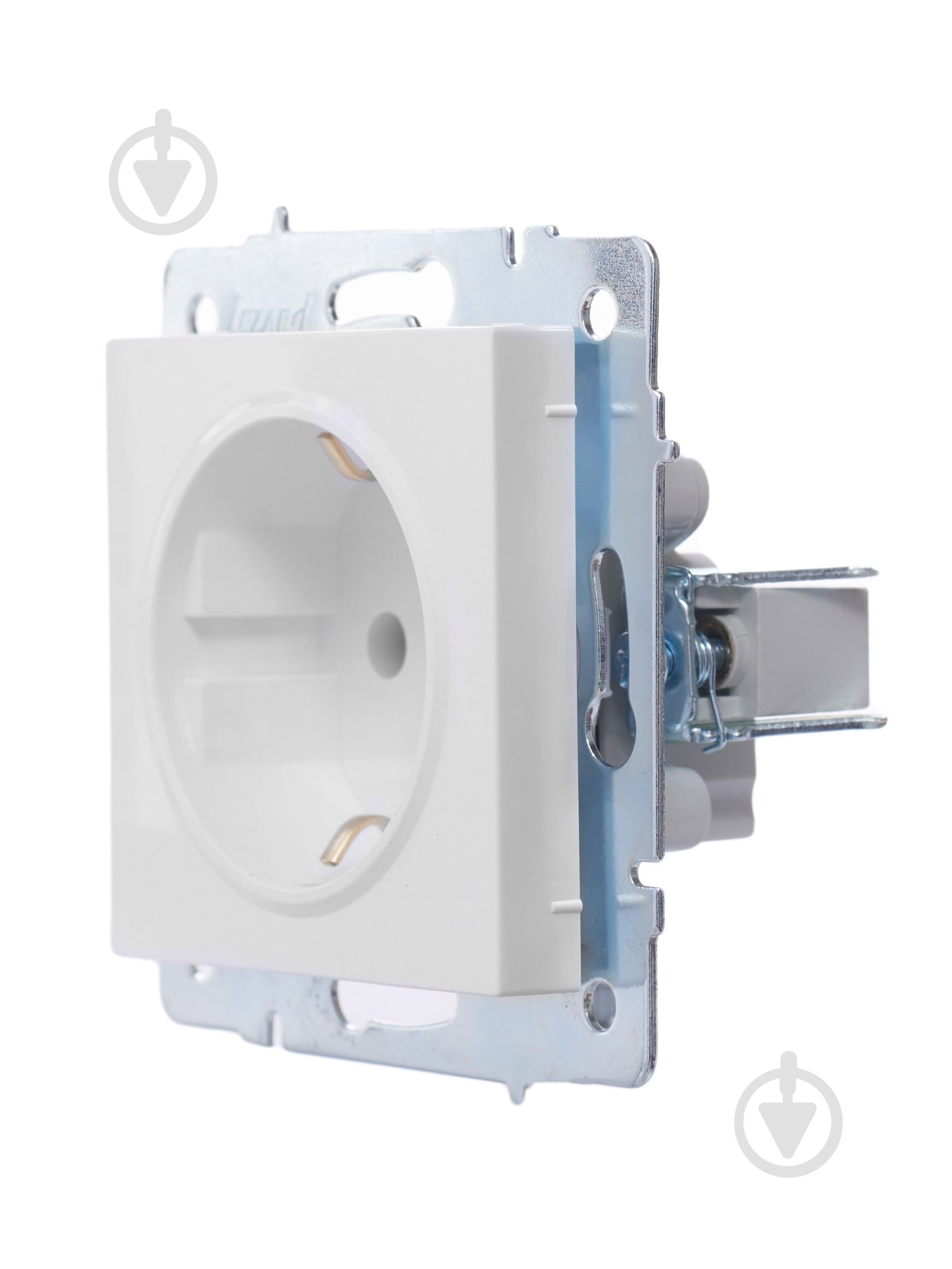 Розетка побутова із заземленням Lezard Vesna IP20 білий 742-0288-122B - фото 2