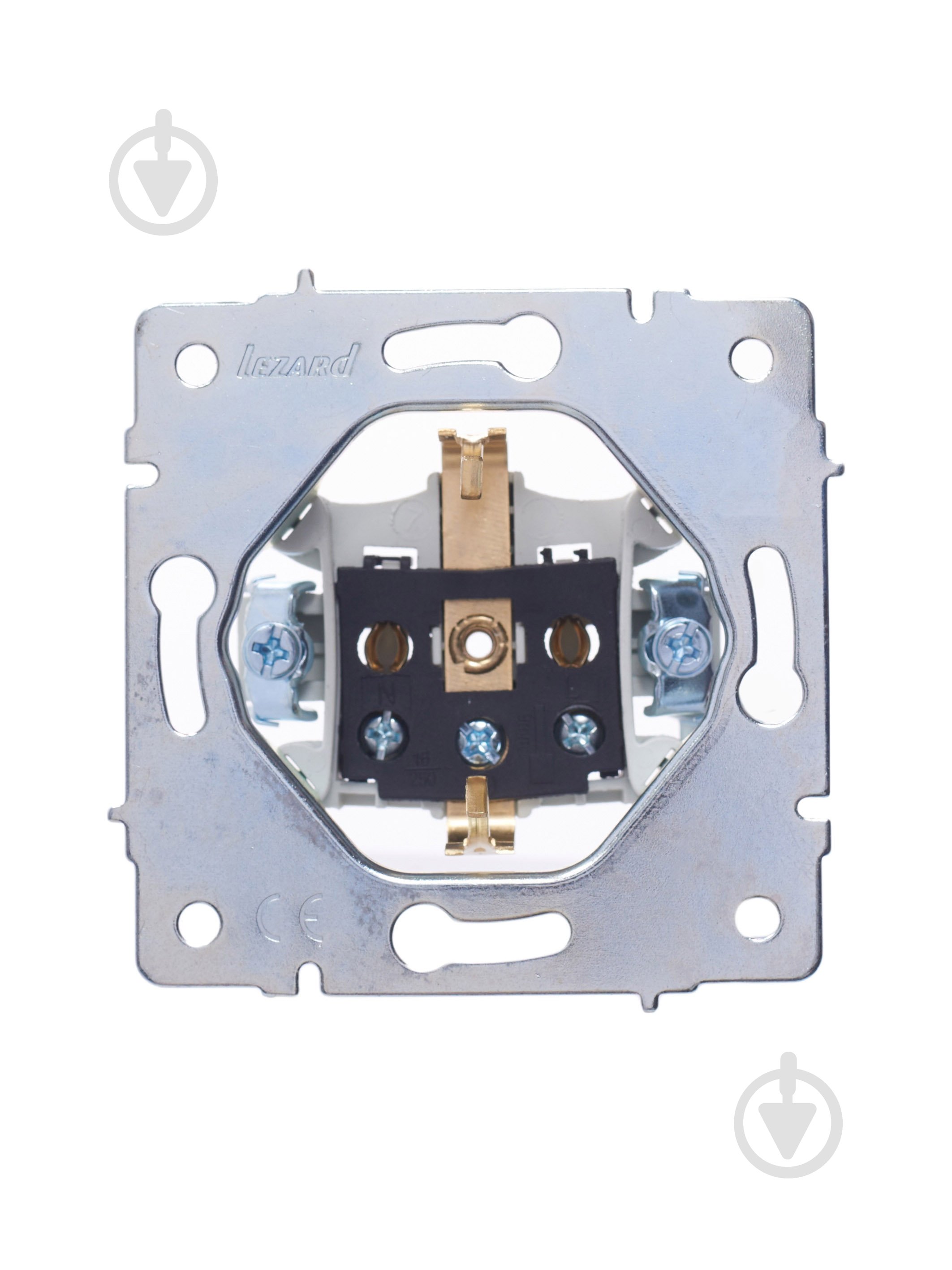 Розетка побутова із заземленням Lezard Vesna IP20 білий 742-0288-122B - фото 6