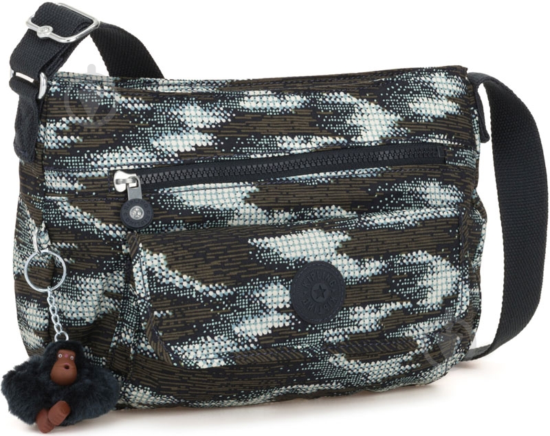 Сумка женская Kipling Syro черный с рисунком K1316321Q - фото 1 Сумка женская Kipling Syro черный с рисунком K1316321Q - фото 1