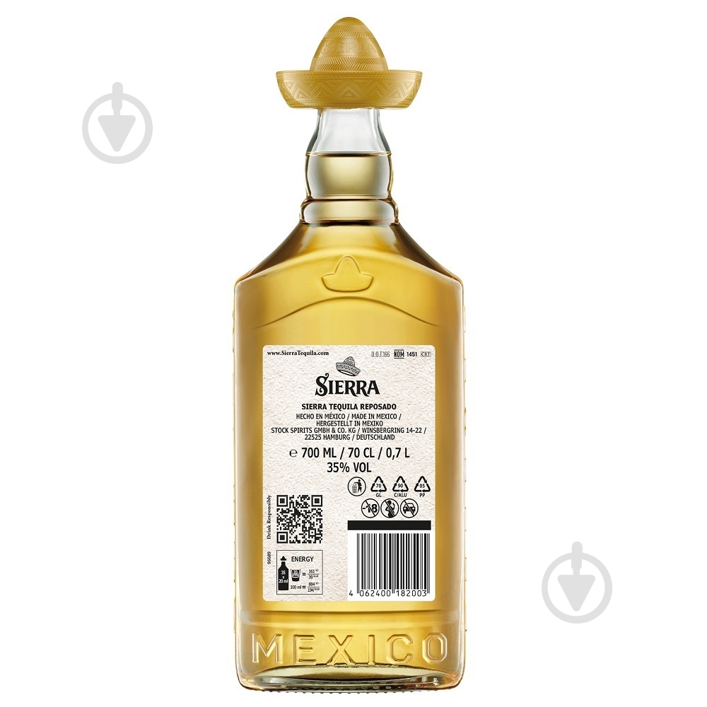 Текила Sierra Reposado 0,7 л 35% - фото 2