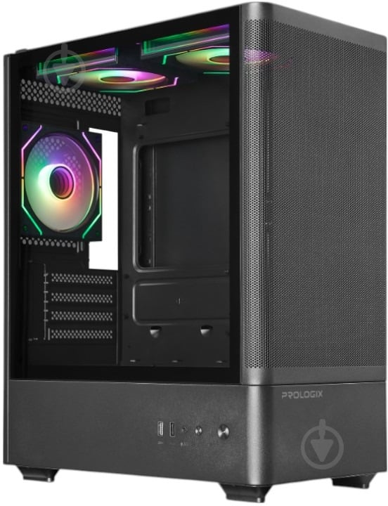 Корпус PrologiX Lumi GM-01MAB Mesh Black - фото 1