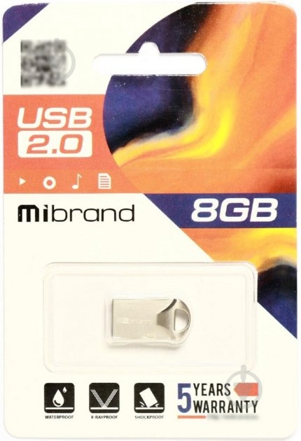 Флеш-память USB Hawk Silver 8 ГБ USB 2.0 (MI2.0/HA8M1S) - фото 2