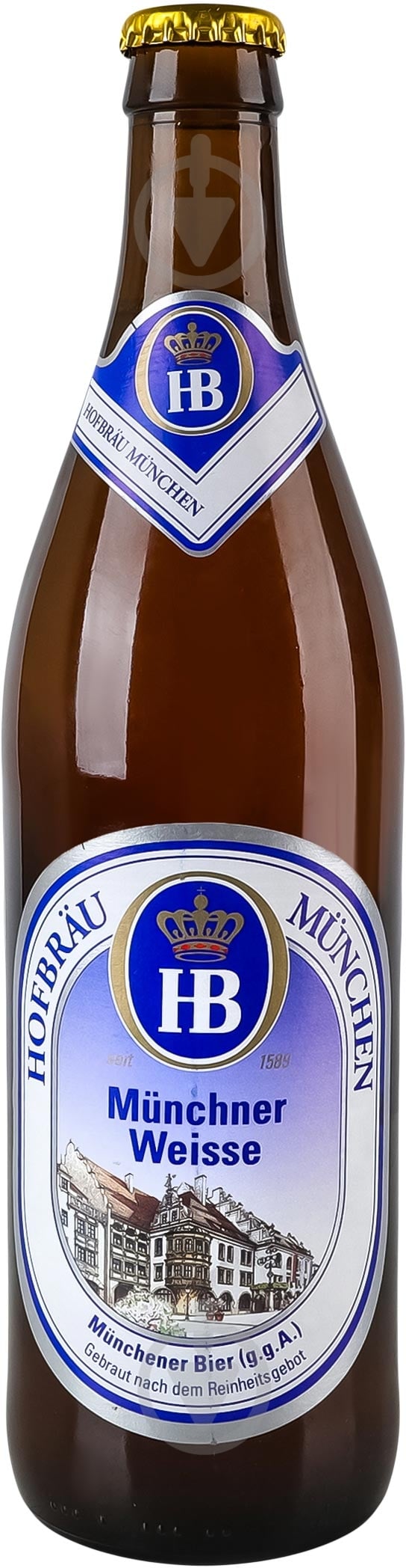 Пиво Hofbrau светлое Munchner 0,5 л - фото 1