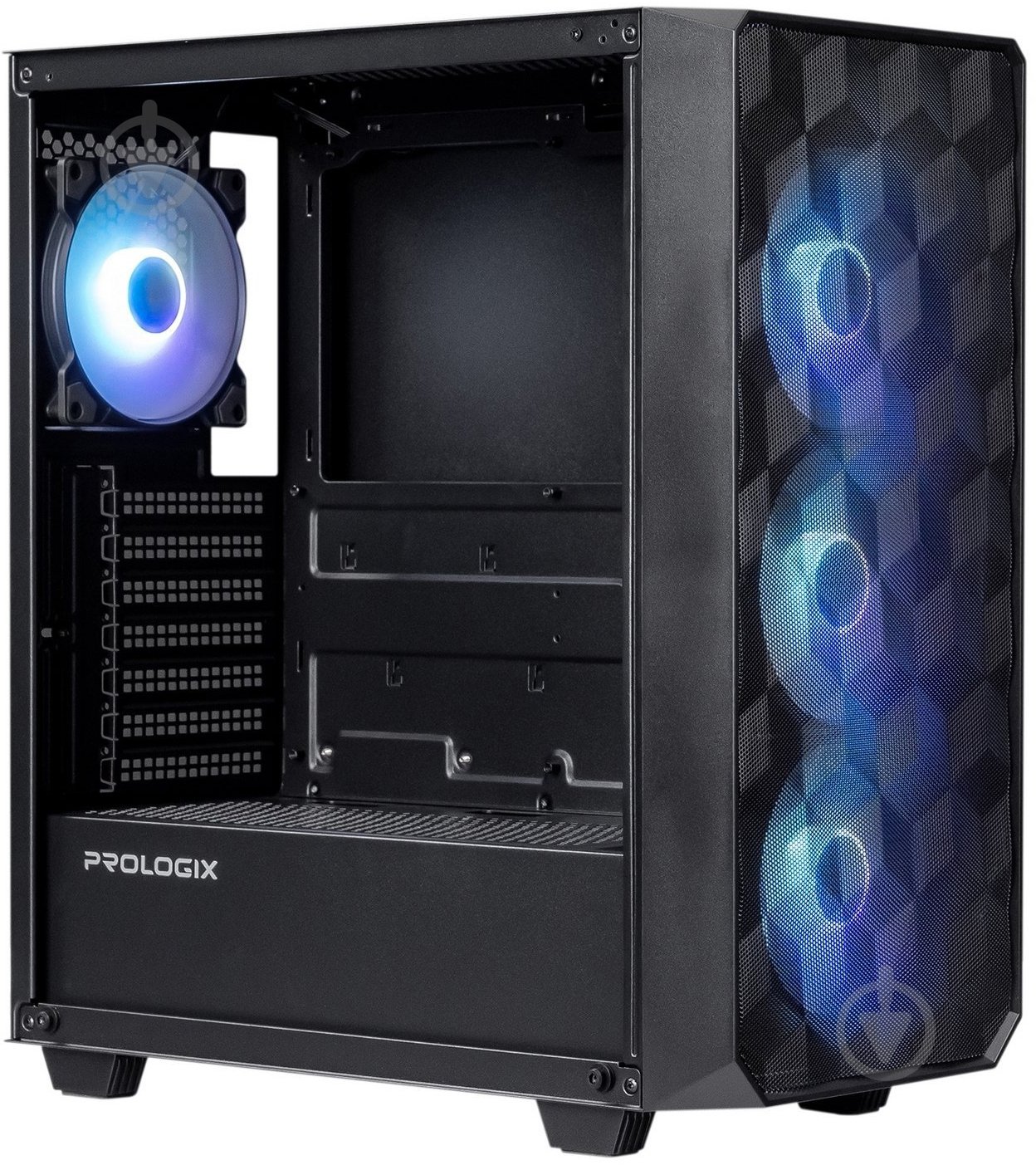 Корпус PrologiX E120 Tempered Glass&Mesh Black - фото 10