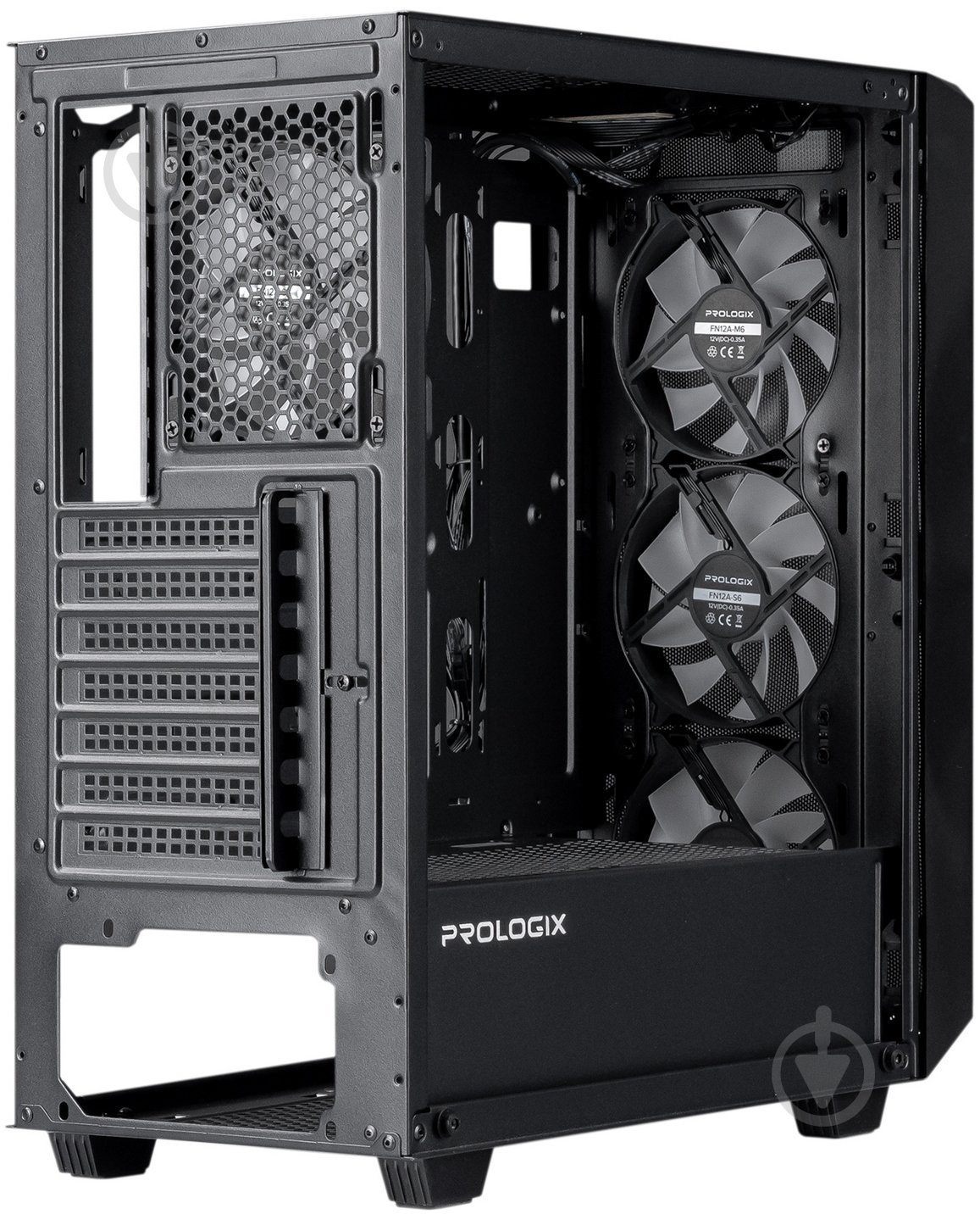 Корпус PrologiX E120 Tempered Glass&Mesh Black - фото 7