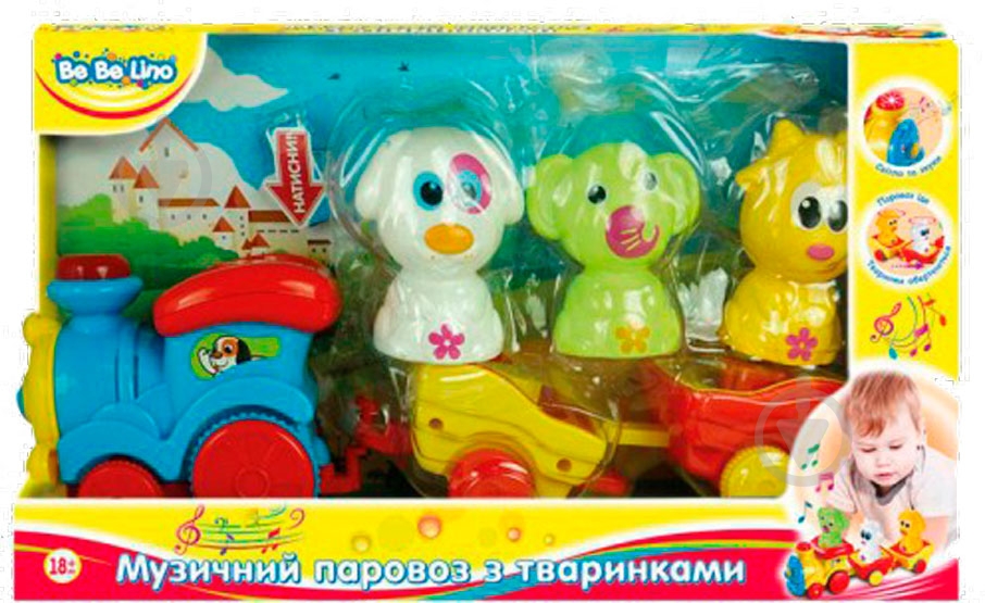 Игрушка Ранок музыкальный паровозик с животными - фото 2