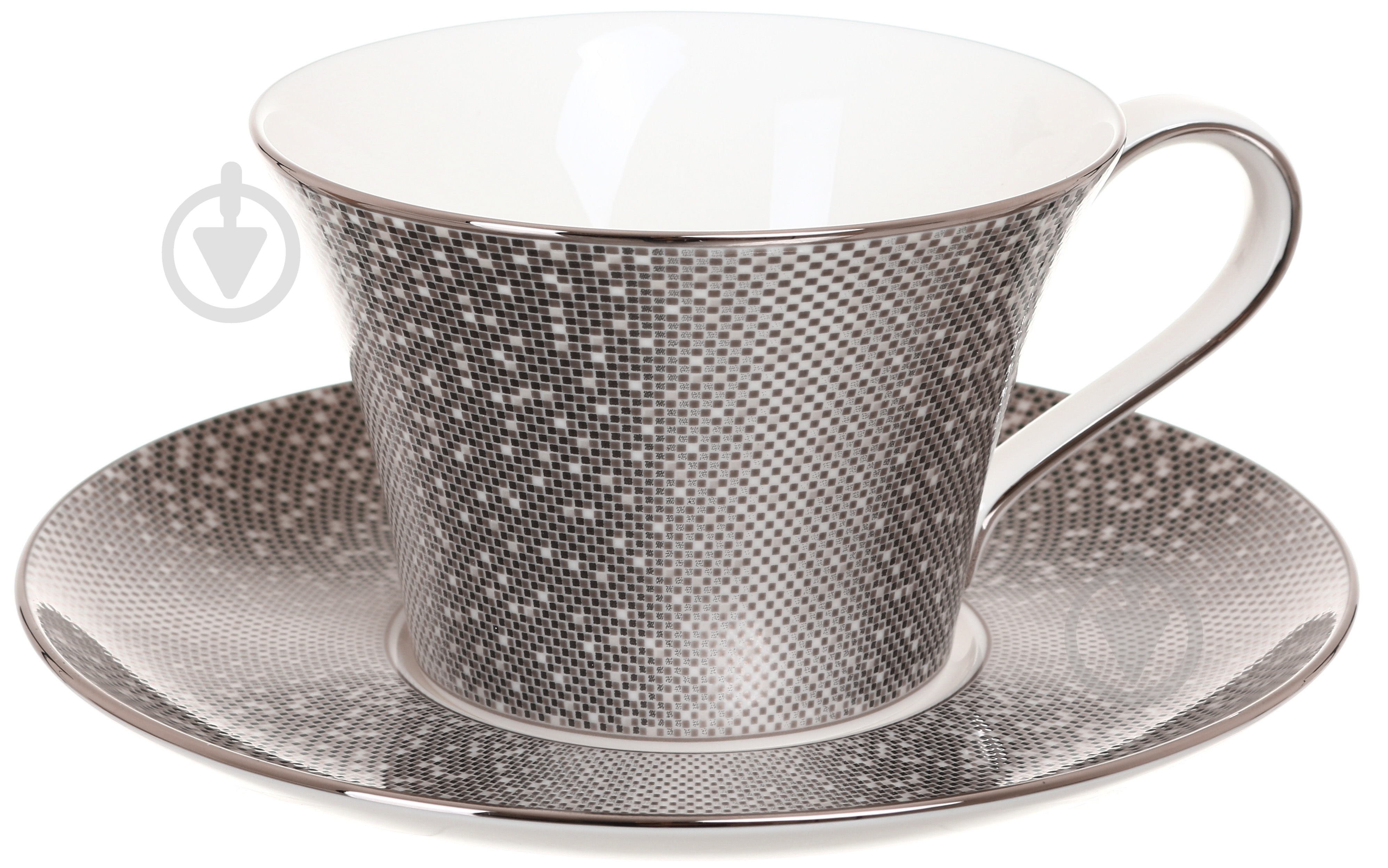 Чашка с блюдцем Narumi Crystal Platinum 270 мл - фото 1
