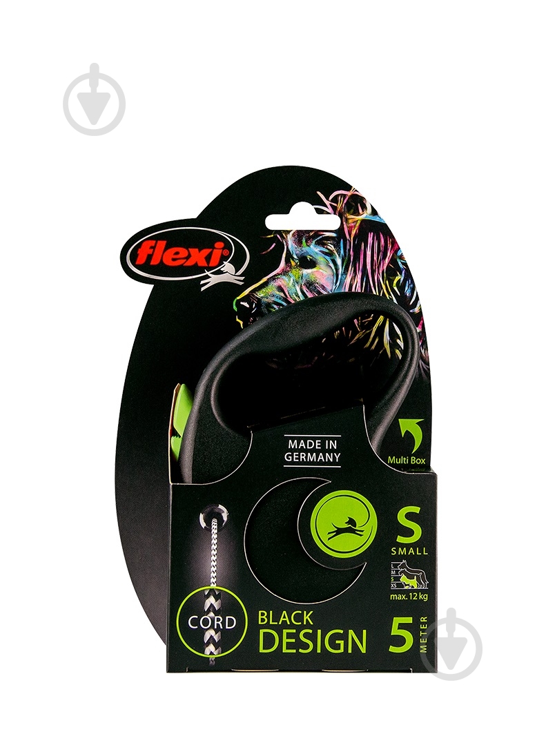 Поводок-рулетка Flexi Black Design S зеленый - фото 2