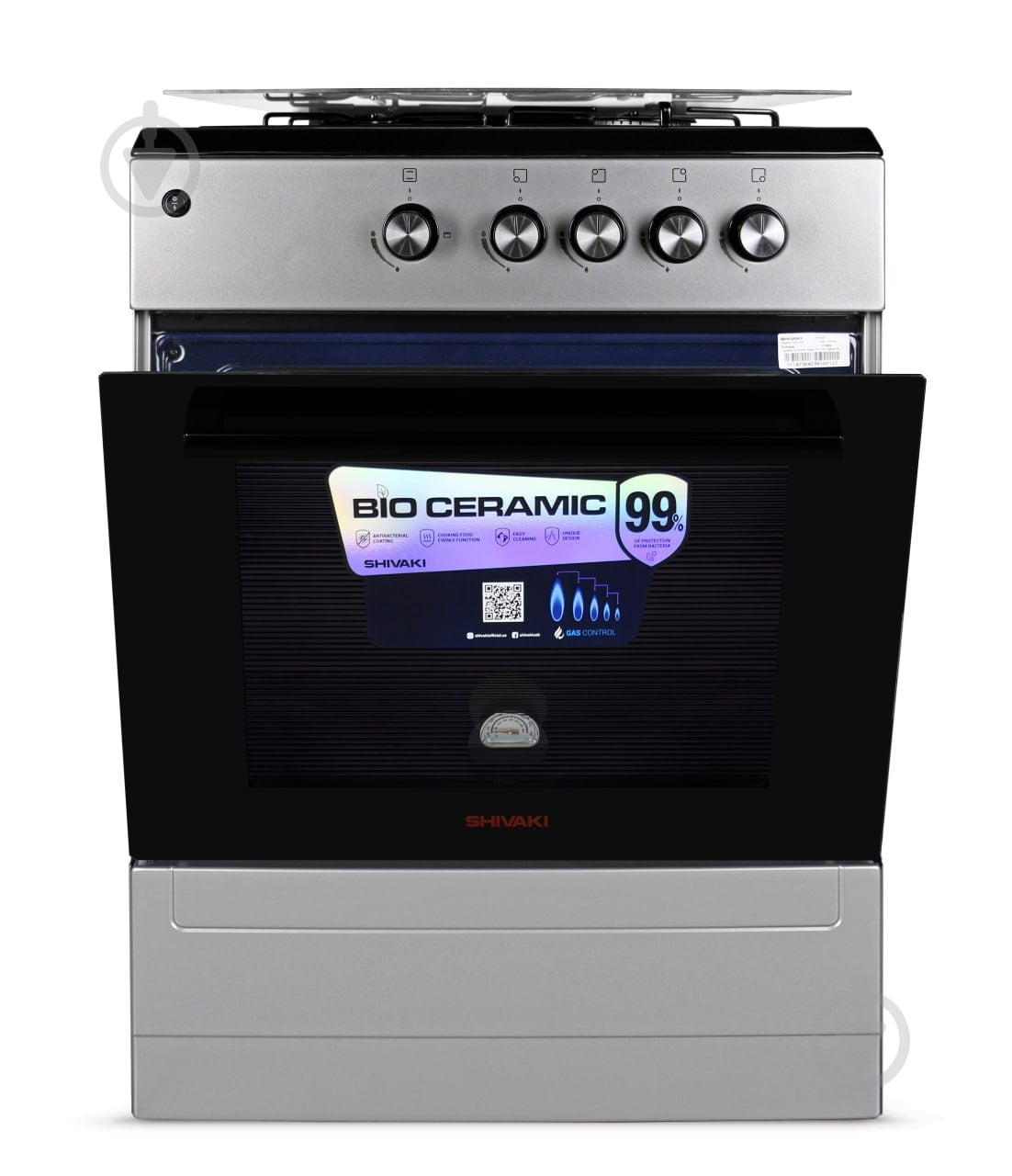 Плита газова Shivaki APETITO 10-G GREY - фото 2
