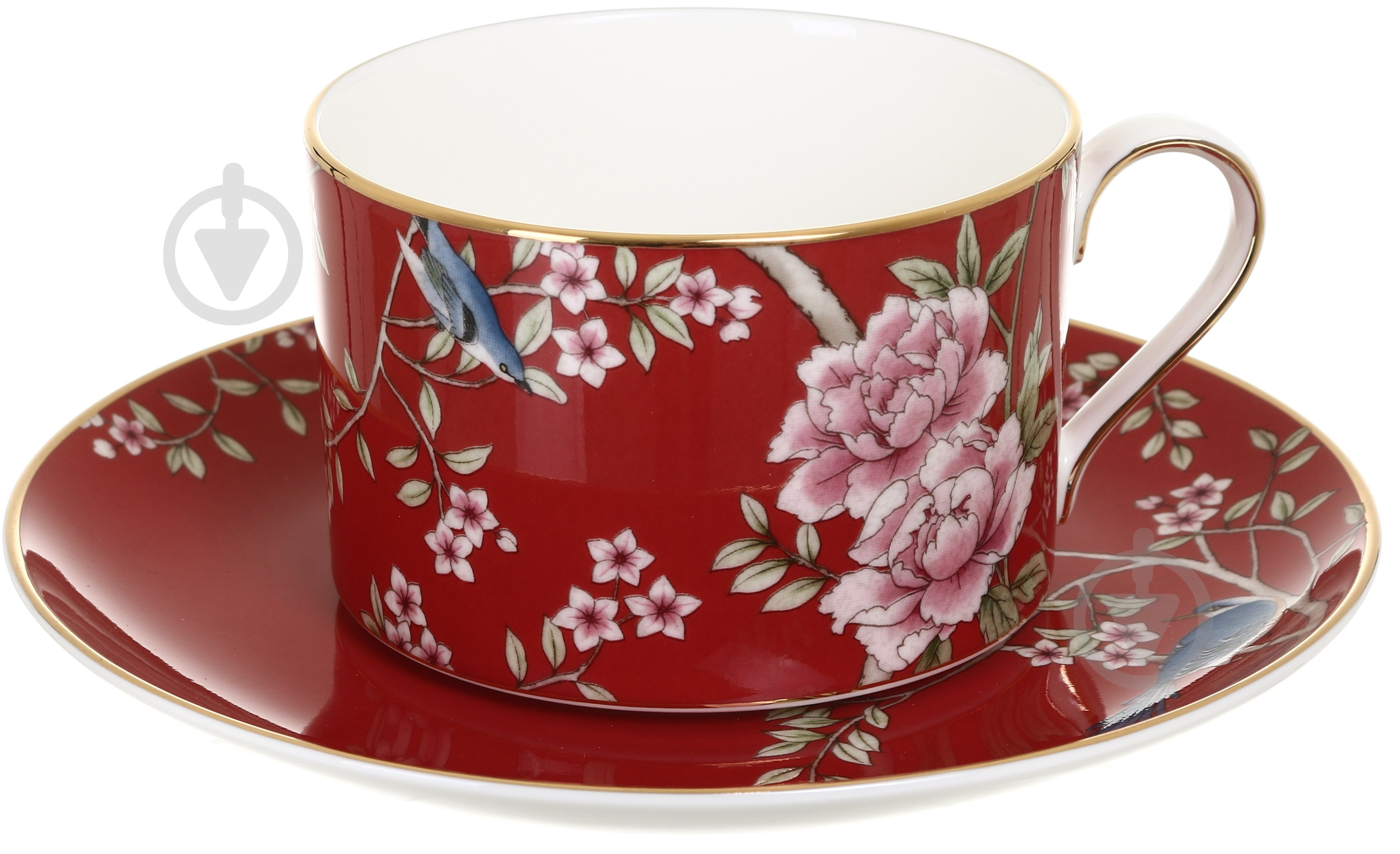 Чашка с блюдцем Narumi Queen's Garden Red 270 мл - фото 1