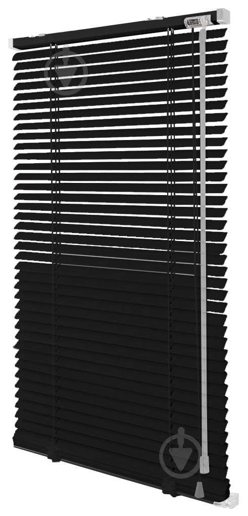 Жалюзи Rollotex алюминиевые горизонтальные с фиксацией 140х230 см черные матовые - фото 1 Жалюзи Rollotex алюминиевые горизонтальные с фиксацией 140х230 см черные матовые - фото 1