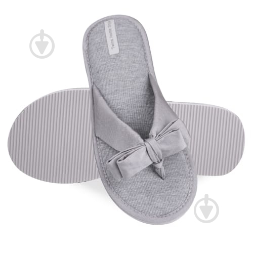 Тапки домашние Twins HS-VL Flip flops бант 7147 серый - фото 2