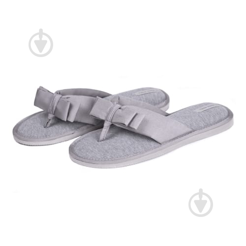 Тапки домашние Twins HS-VL Flip flops бант 7147 серый - фото 1