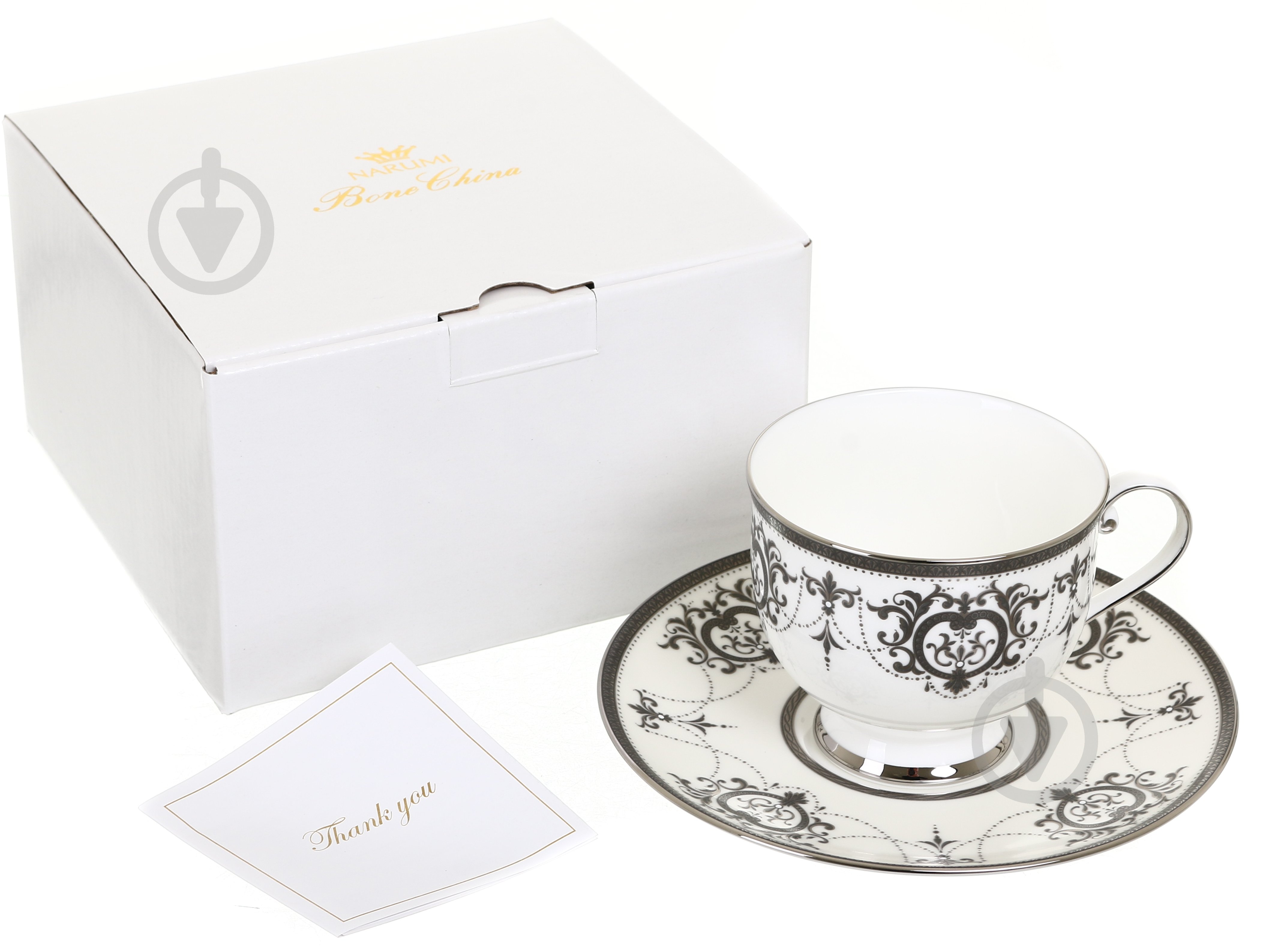 Чашка с блюдцем Narumi Tiara Platinum 240 мл - фото 5